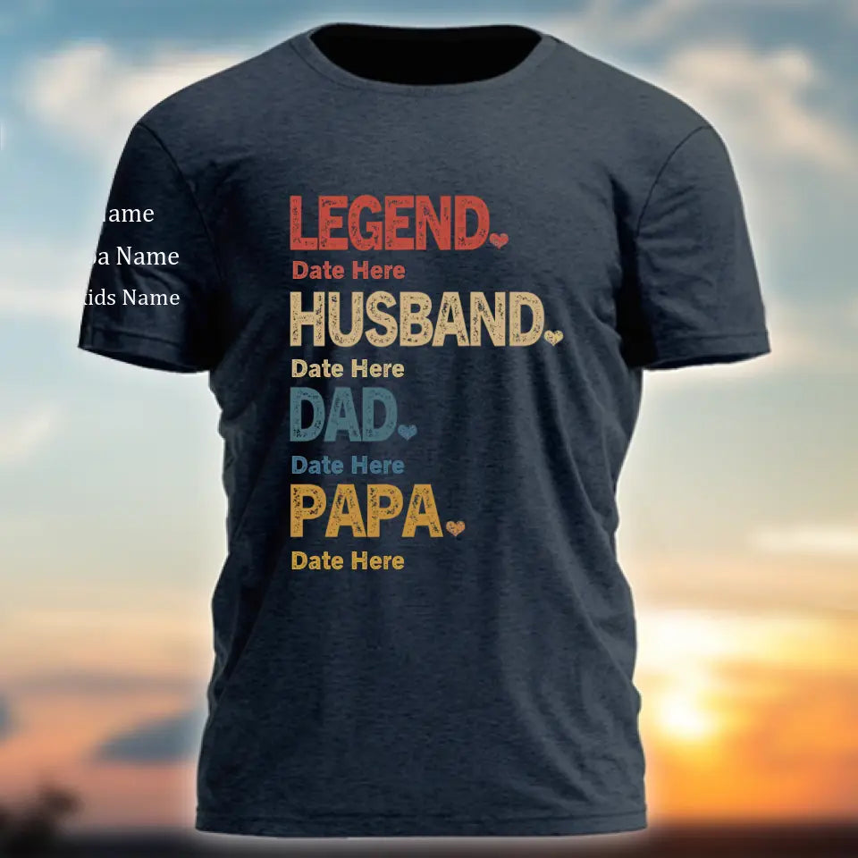 Personalized Legend husband dad papa since T-shirt