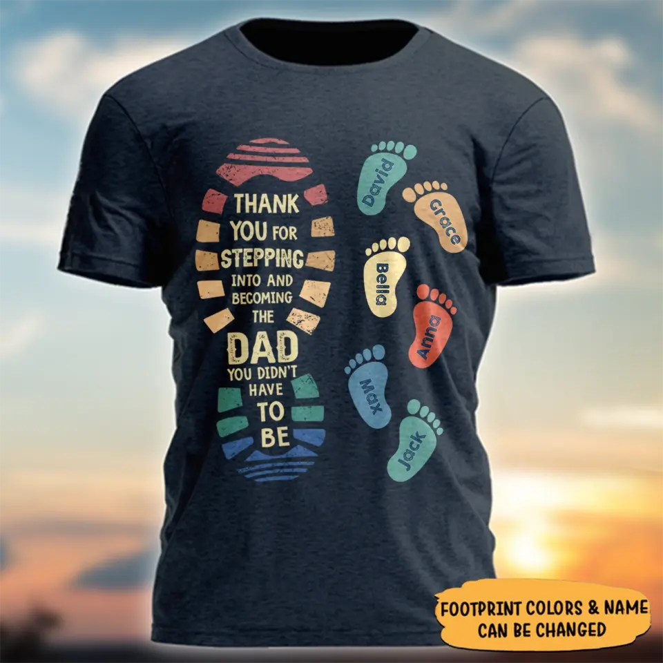 Happy Father's Day To The Best Step Dad - Personalized Shirt T-Shirt Hoodie,Funny Father's Day Gift