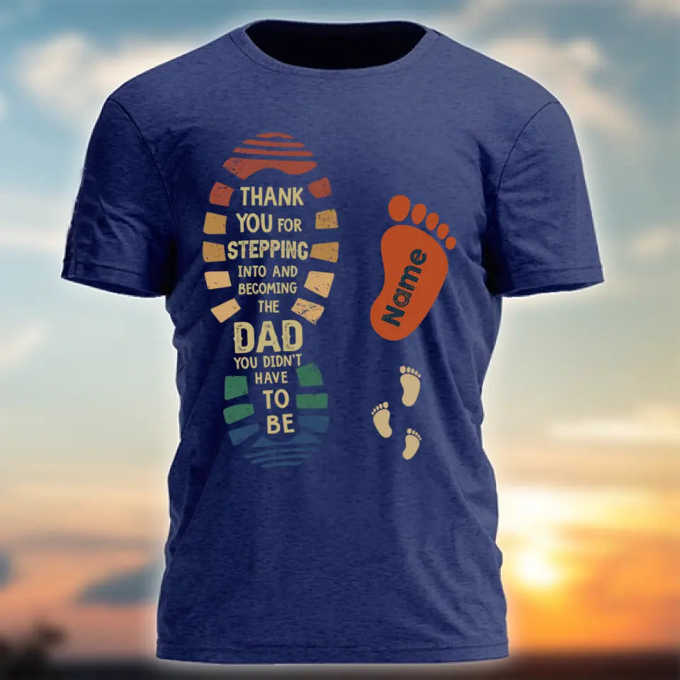 Happy Father's Day To The Best Step Dad - Personalized Shirt T-Shirt Hoodie,Funny Father's Day Gift