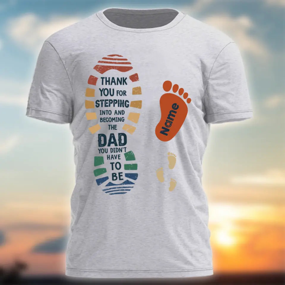 Happy Father's Day To The Best Step Dad - Personalized Shirt T-Shirt Hoodie,Funny Father's Day Gift