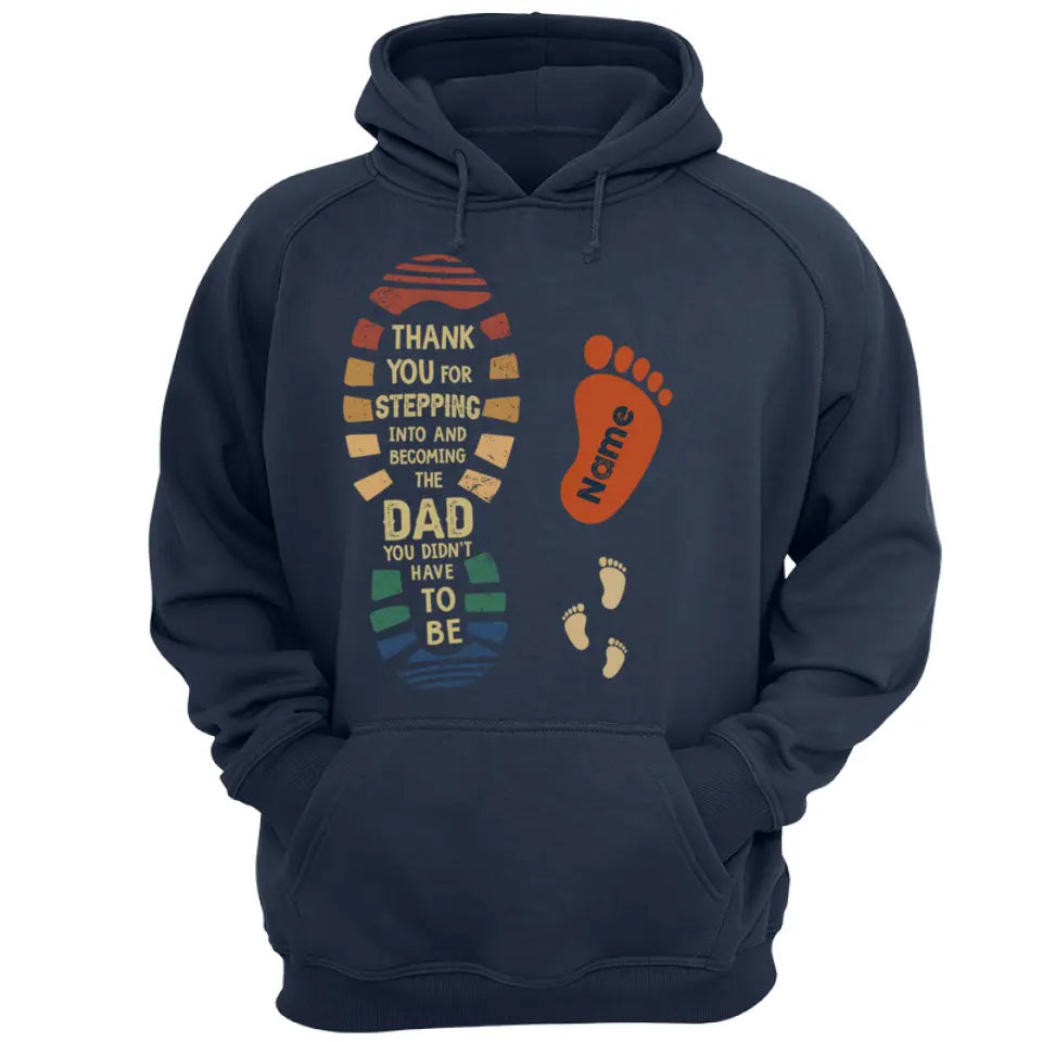 Happy Father's Day To The Best Step Dad - Personalized Shirt T-Shirt Hoodie,Funny Father's Day Gift