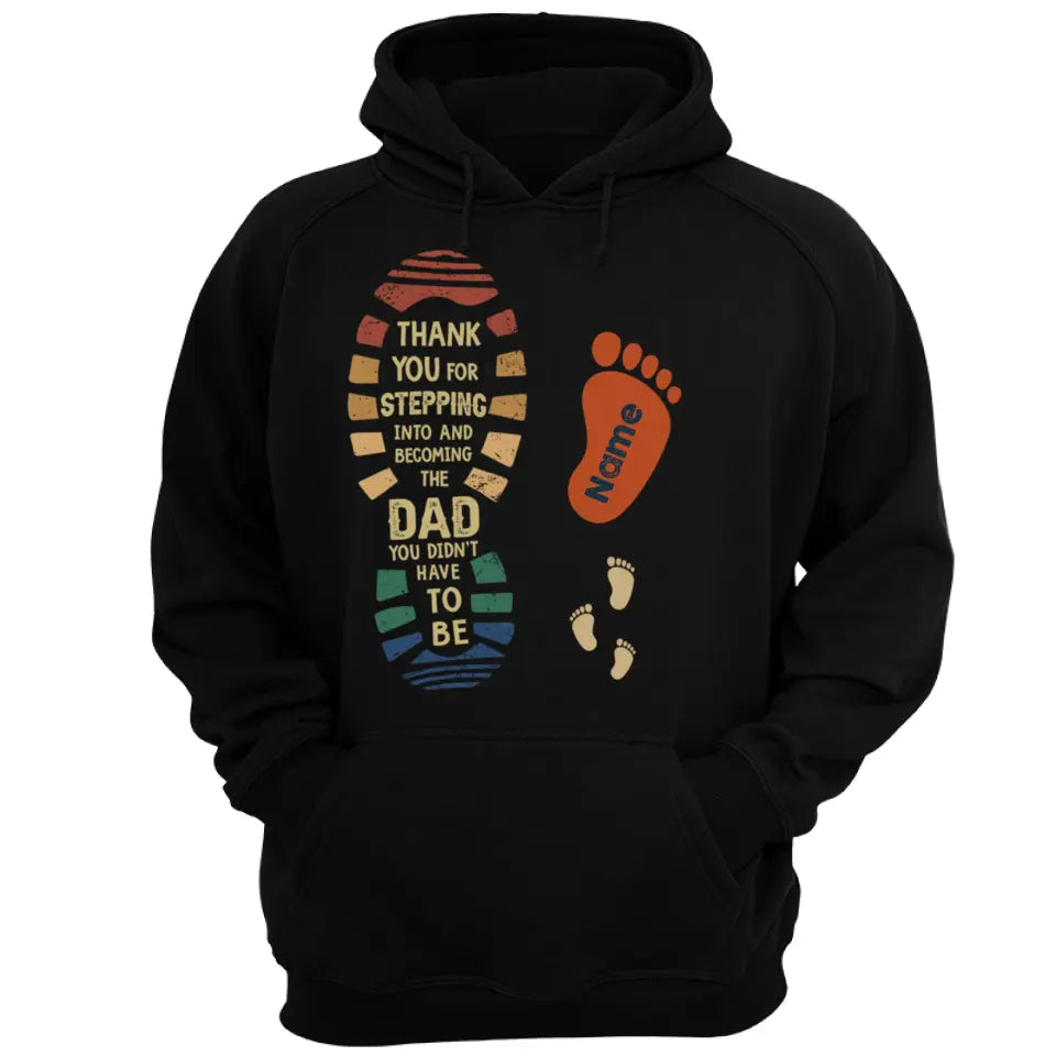 Happy Father's Day To The Best Step Dad - Personalized Shirt T-Shirt Hoodie,Funny Father's Day Gift