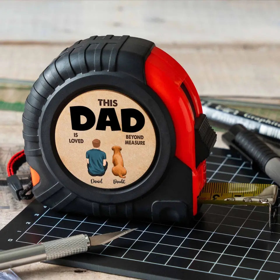 Personalized Tape Measure - This Dad is loved beyond Measure