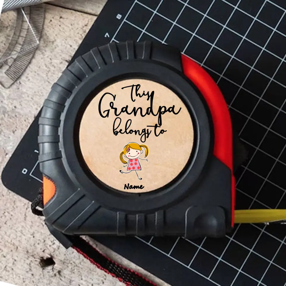 “ This Grandpa Belongs to ”- Personalized Custom Grandkids Name&Appearances Tape Measure