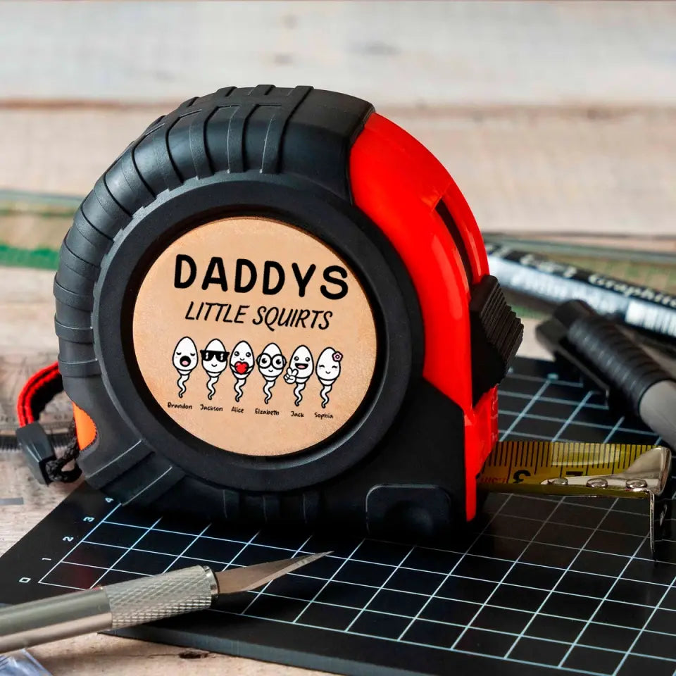 Little Cute Kids Happy Father's Day Personalized Tape Measure - Custom Gift for Father,Grandpa