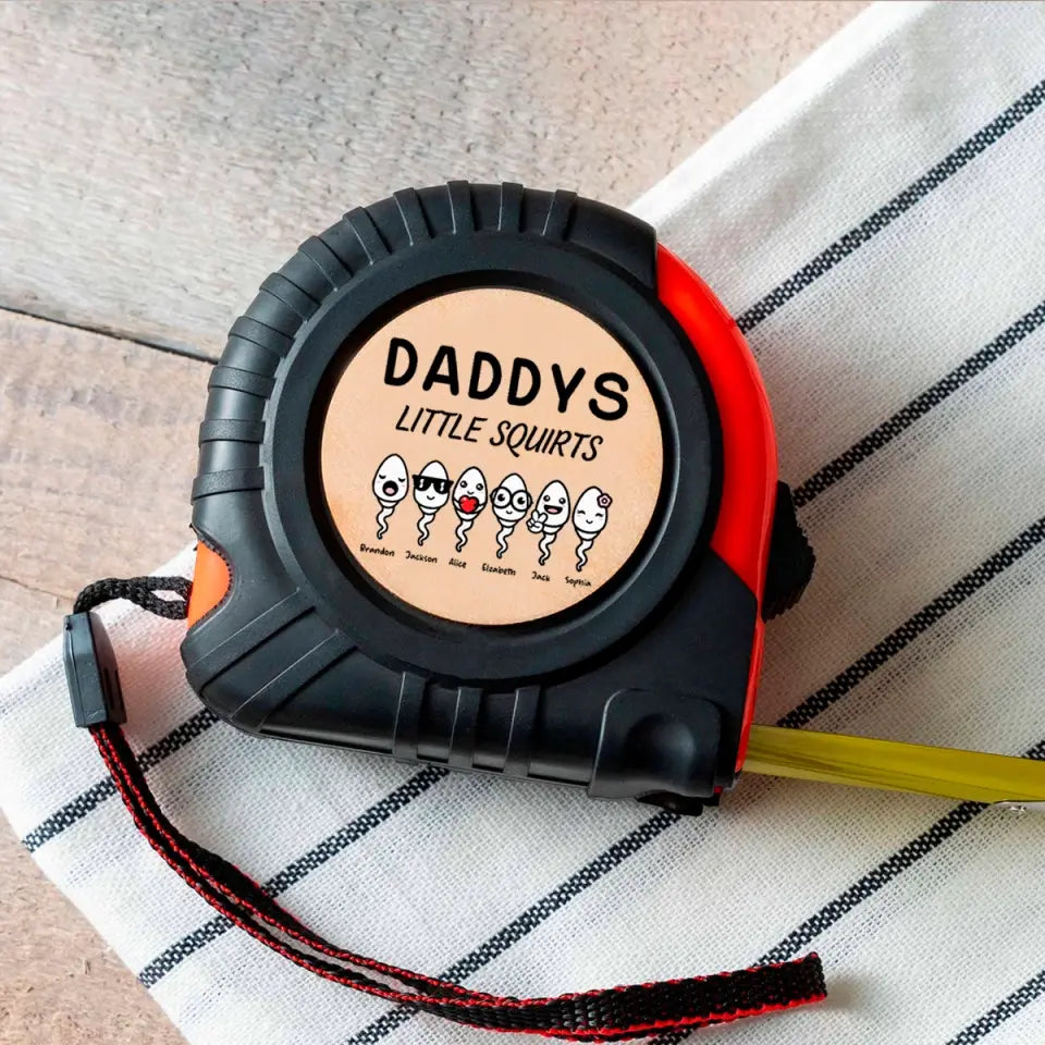 Little Cute Kids Happy Father's Day Personalized Tape Measure - Custom Gift for Father,Grandpa