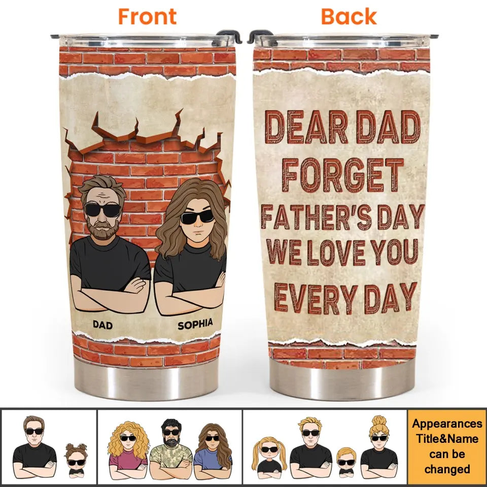 Like Father, Like Daughter ...Oh Crap - Personalized Tumbler Cup - Father's Day Gift