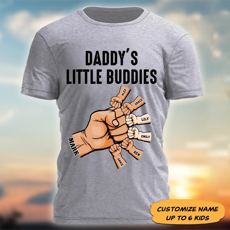 Daddy's Little Buddies - Personalized Custom Shirt&Hoodie - Father's Day, Birthday Gift For Dad