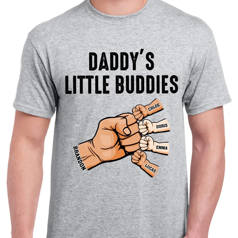 Daddy's Little Buddies - Personalized Custom Shirt&Hoodie - Father's Day, Birthday Gift For Dad