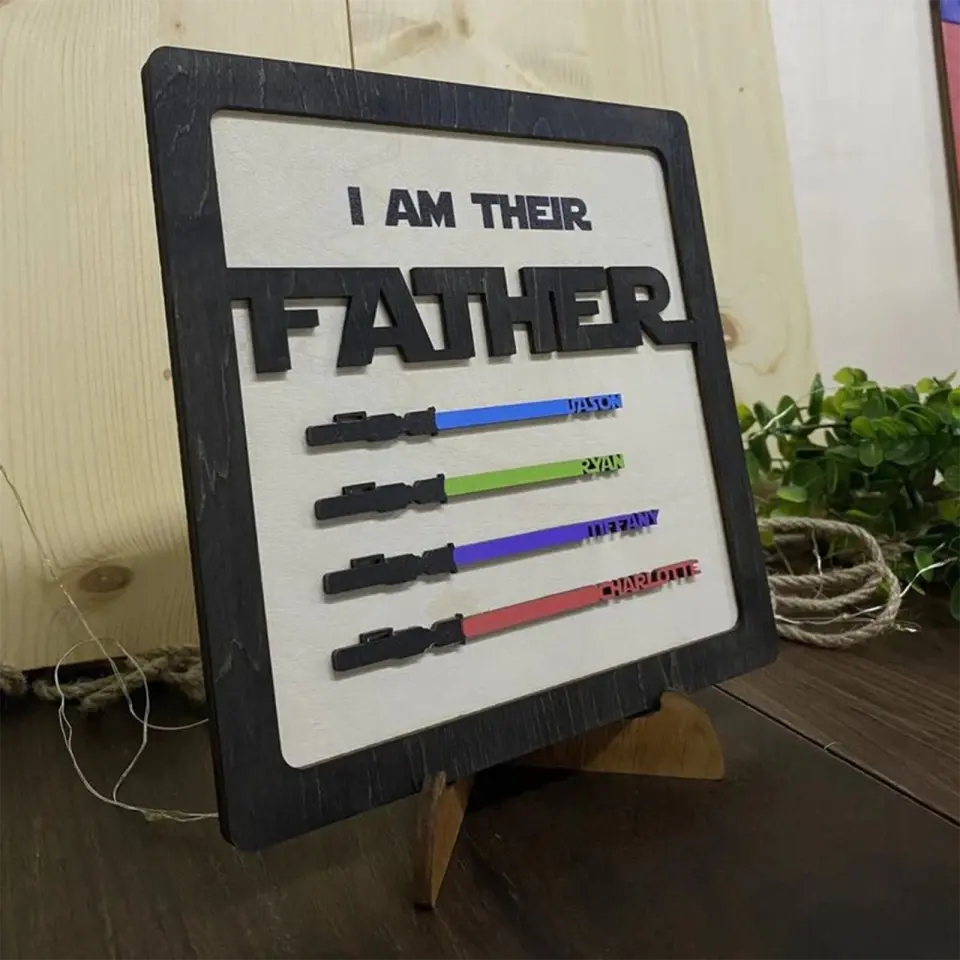 I Am Their Father - Personalized Father‘s Day Gift Custom Kids Name (Up to 10 Kids) Frame