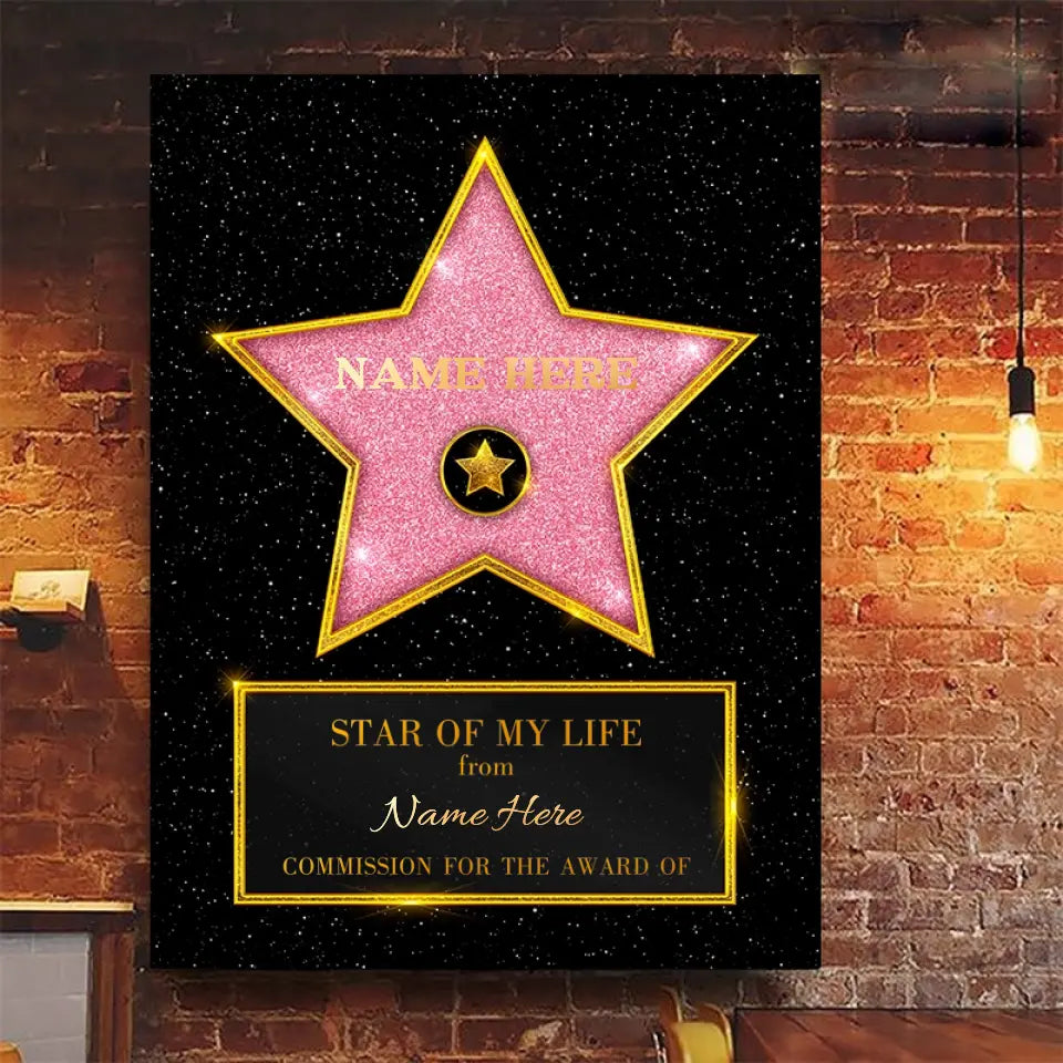 Star Of My Life - Family Personalized Custom Vertical Canvas - Father's Day, Gift for Dad, Mom,family