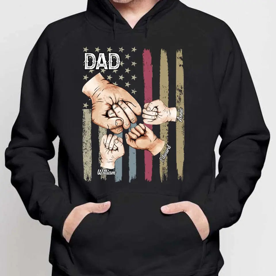 Dad Grandpa And Kids - Birthday, Loving Gift For Family - Personalized Custom T Shirt and Hoodie