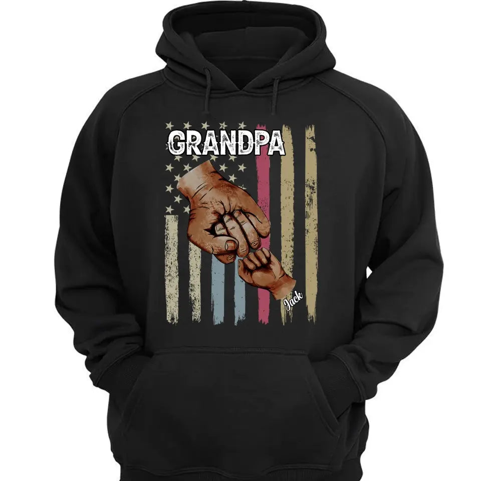 Dad Grandpa And Kids - Birthday, Loving Gift For Family - Personalized Custom T Shirt and Hoodie