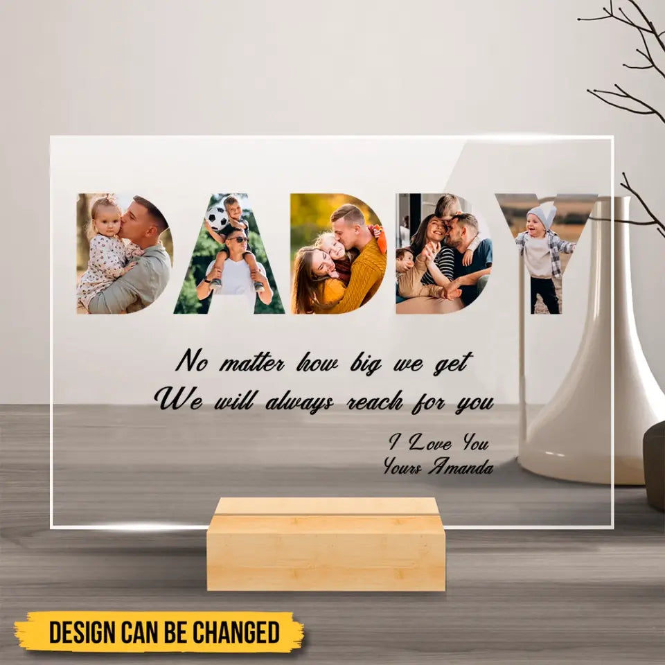 DADDY Custom Photo Acrylic Plaque Gift, Father's Day Gift