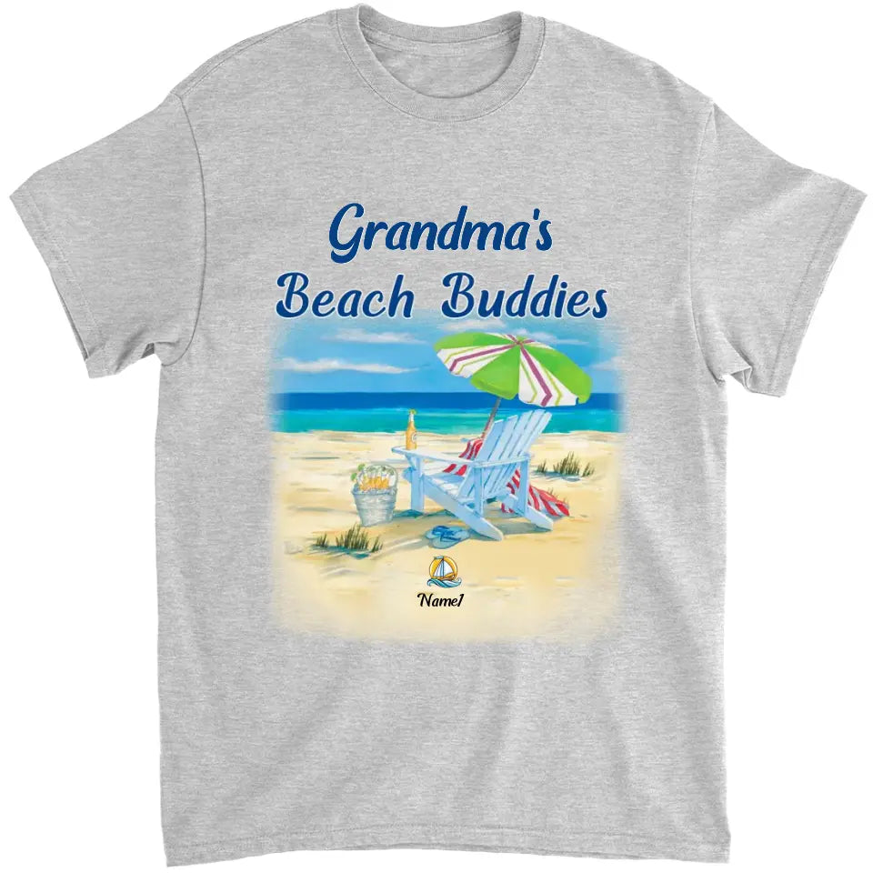 Grandma's beach buddies Gift for Grandma Mom Kids on Birthday Mother's Day Personalized T-shirt Hoodies