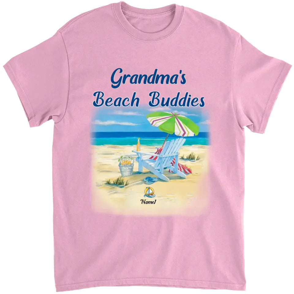 Grandma's beach buddies Gift for Grandma Mom Kids on Birthday Mother's Day Personalized T-shirt Hoodies