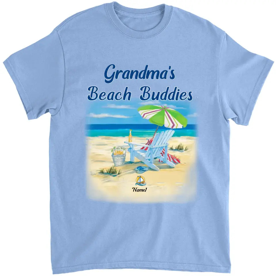 Grandma's beach buddies Gift for Grandma Mom Kids on Birthday Mother's Day Personalized T-shirt Hoodies