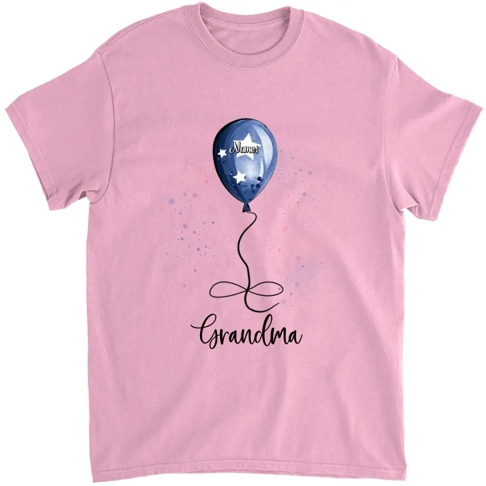 4th of July Grandma Auntie Mom Little Balloon Kids American Flag Pattern Personalized Shirt