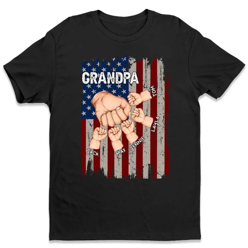 Grandpa Is Like Dad Without Rules - Family Personalized Custom Unisex T-shirt, Hoodie, - Father's Day, Birthday Gift For Grandpa