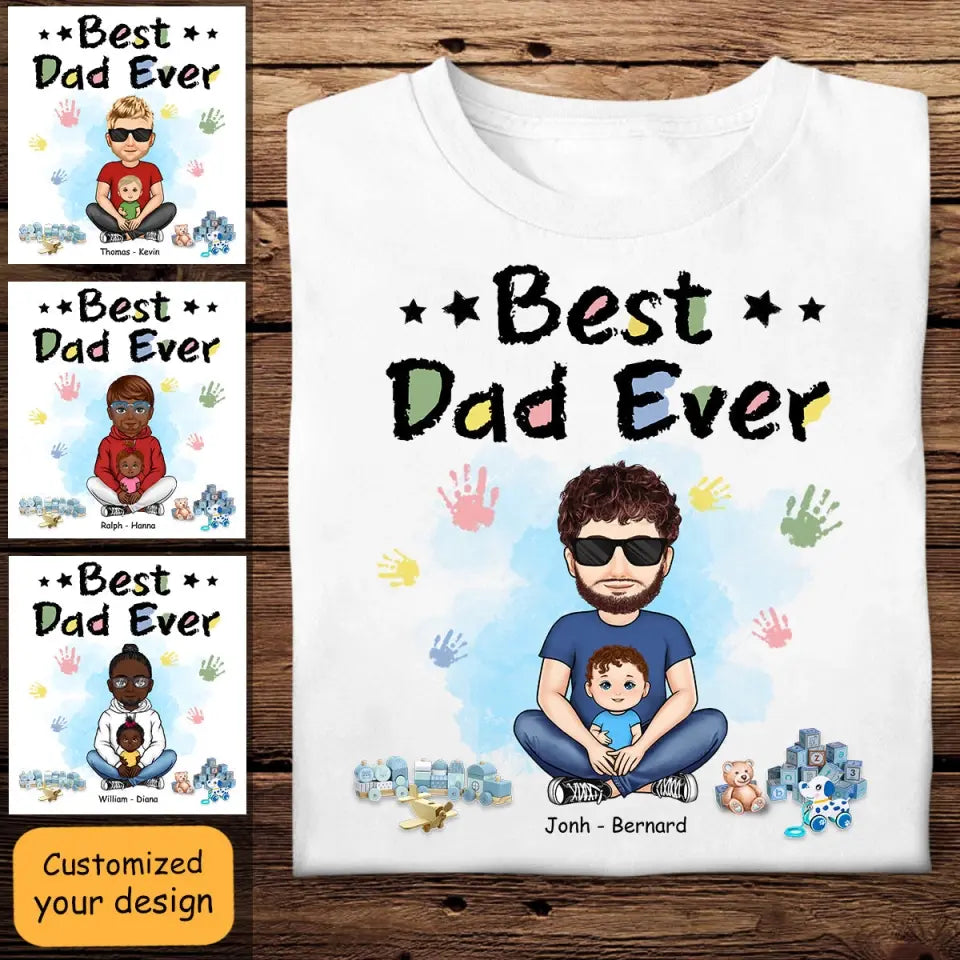 Dad Son Daughter - Personalized Apparel - Gift For Father