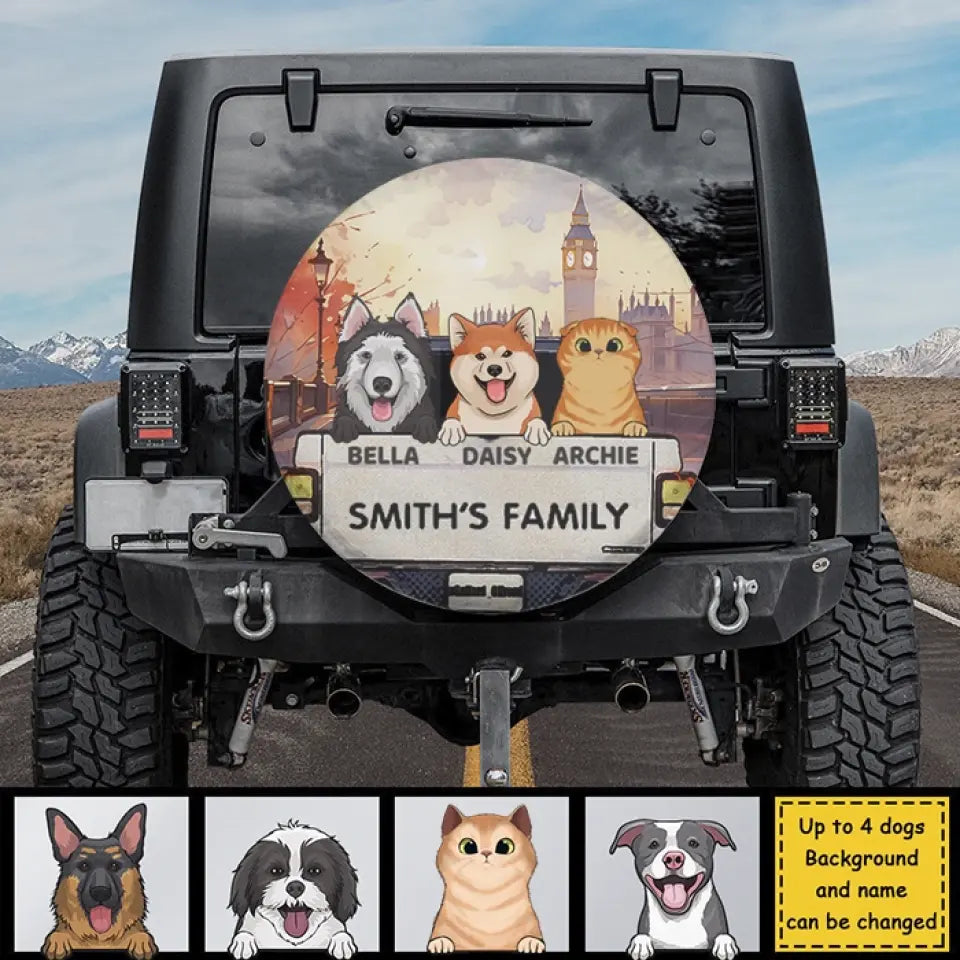 Let's Take A Trip - Personalized Pet Spare Tire Cover Custom Gift