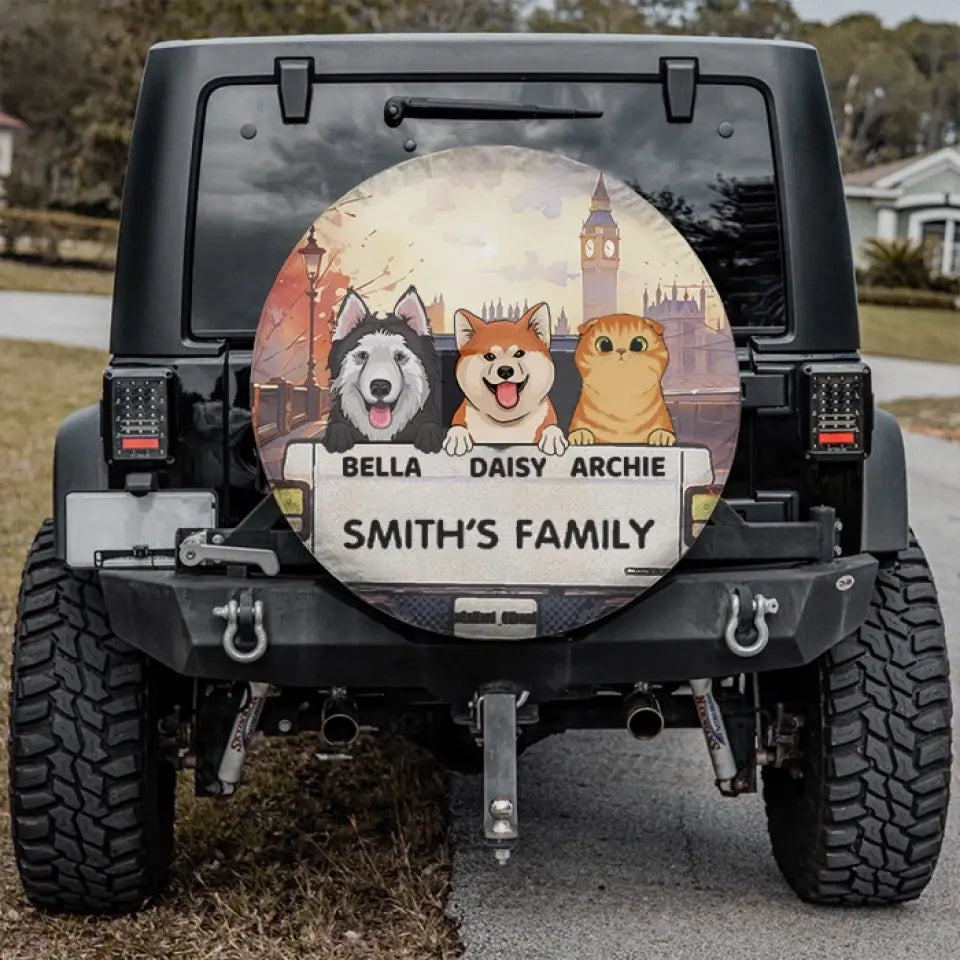 Let's Take A Trip - Personalized Pet Spare Tire Cover Custom Gift