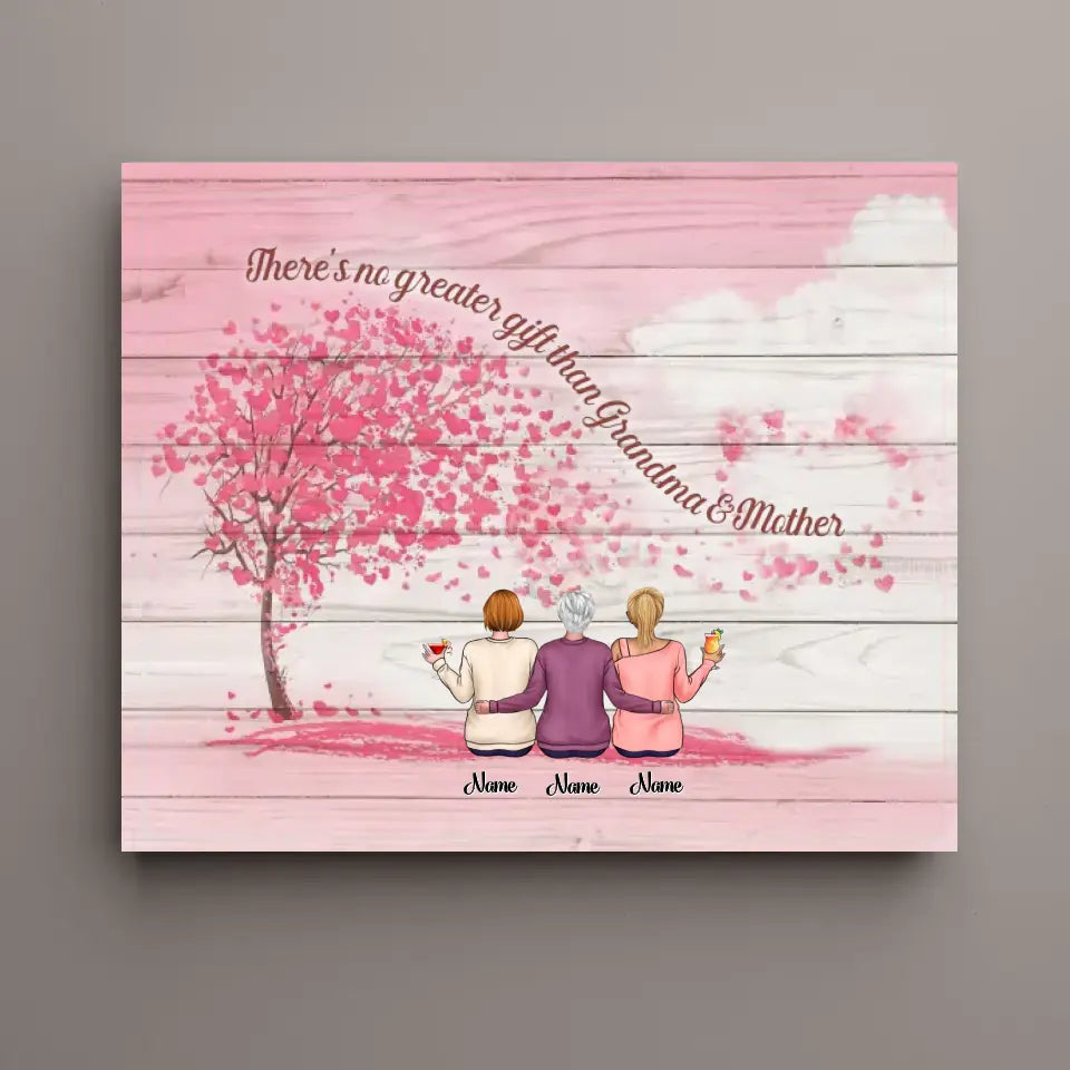 Personalized Grandma&Mother&Daughter Memorial Canvas - Christmas Gift For Grandma, Mother