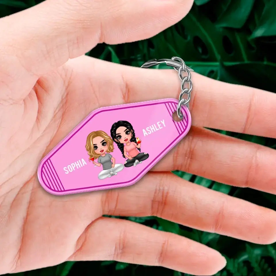 Drive Safe Doll Besties Simple Personalized Acrylic Keychain