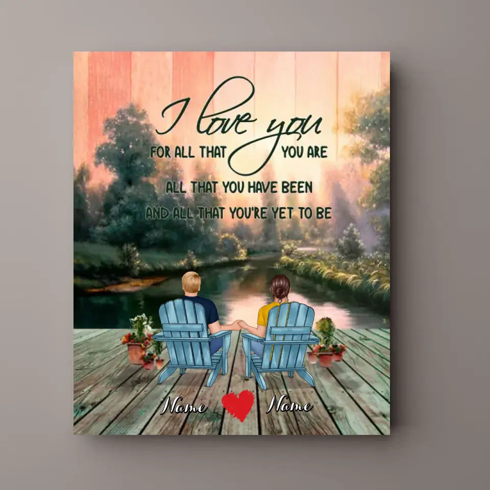 I Love You Fall All That You Are - Personalized Couple Canvas