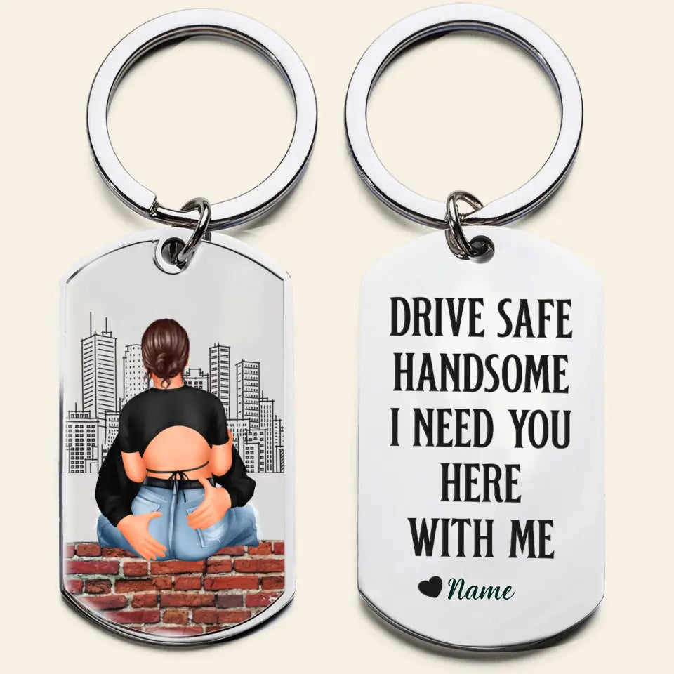 Drive Safe - Personalized Engraved Stainless Steel Keychain