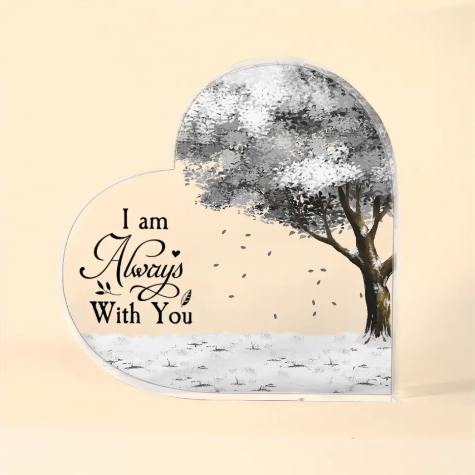 Always In My Heart - Personalized Heart Acrylic Plaque