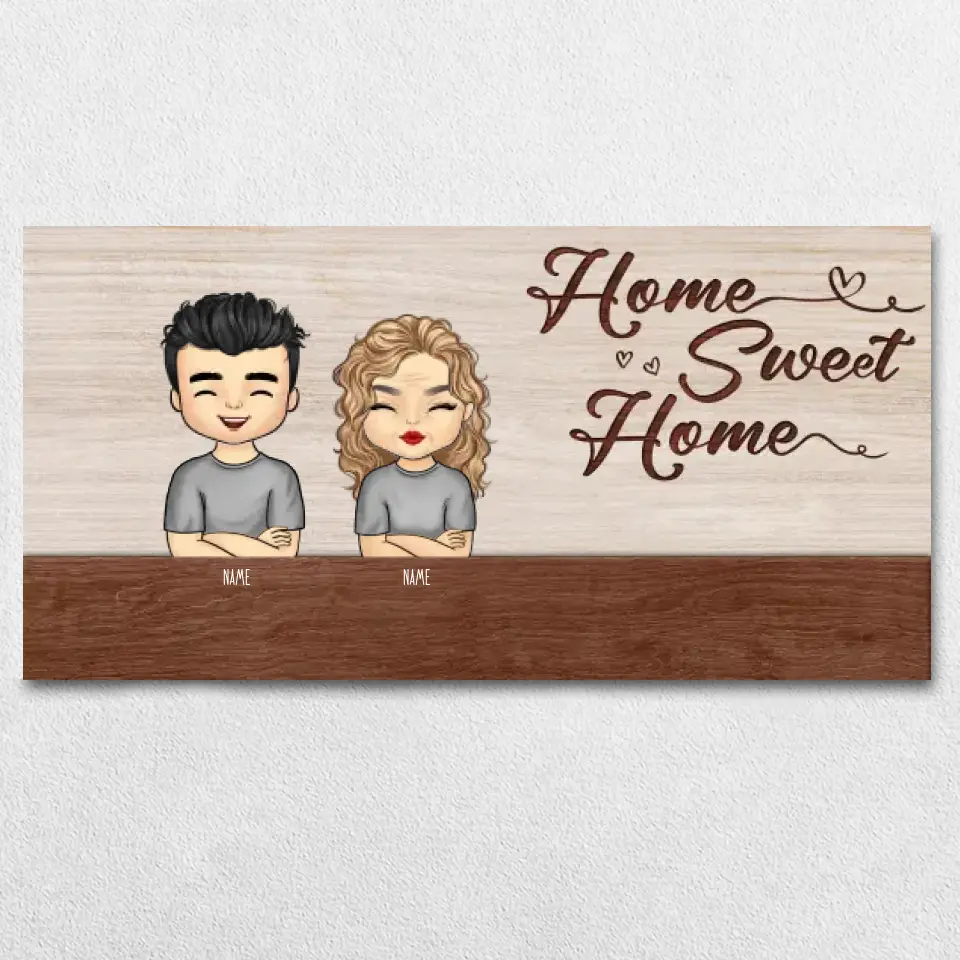 Our Life Our Sweet Home - Family Personalized Custom Key Hanger, Key Holder - Gift For Family Members