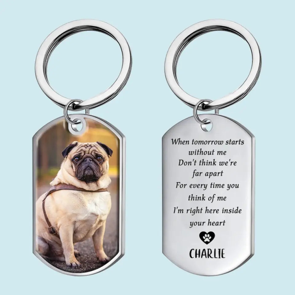 Dog Keychain Dog Memorial Gifts For Loss Of Dog - Personalized Keychains - Pet Memorial Gifts Cat Keychain