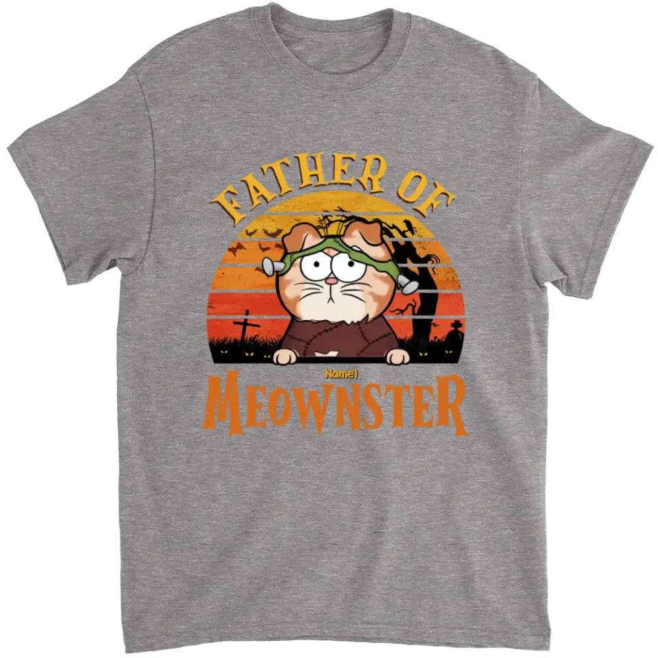 Father Of Meownsters - Cat Personalized Custom Unisex T-shirt, Hoodie, Sweatshirt - Halloween Gift For Pet Owners, Pet Lovers