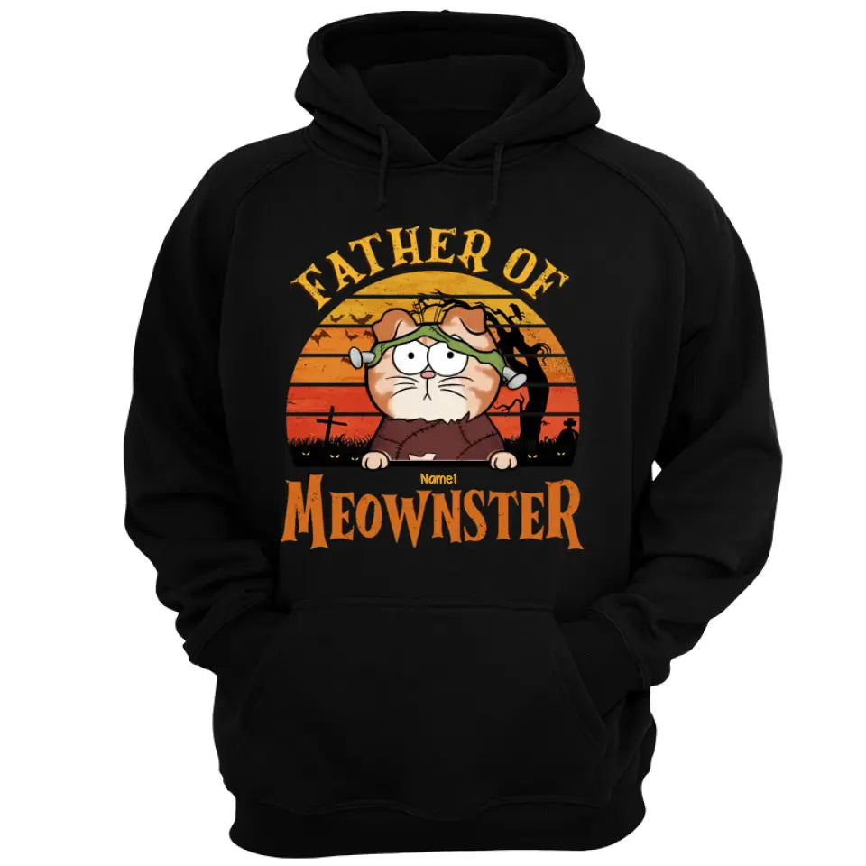 Father Of Meownsters - Cat Personalized Custom Unisex T-shirt, Hoodie, Sweatshirt - Halloween Gift For Pet Owners, Pet Lovers