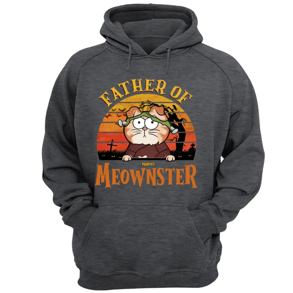 Father Of Meownsters - Cat Personalized Custom Unisex T-shirt, Hoodie, Sweatshirt - Halloween Gift For Pet Owners, Pet Lovers