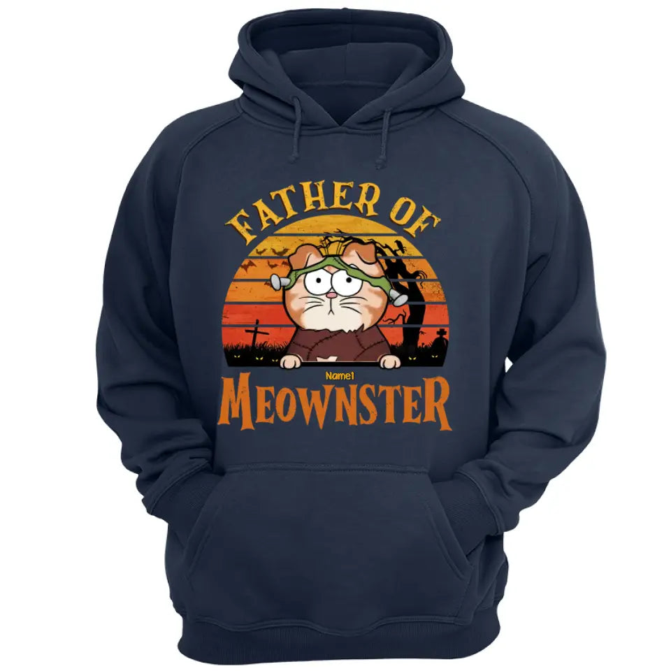 Father Of Meownsters - Cat Personalized Custom Unisex T-shirt, Hoodie, Sweatshirt - Halloween Gift For Pet Owners, Pet Lovers