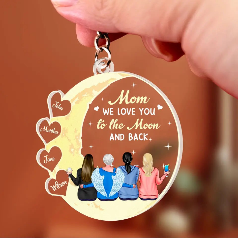 I Love You To The Moon And Back- Personalized Acrylic Keychain