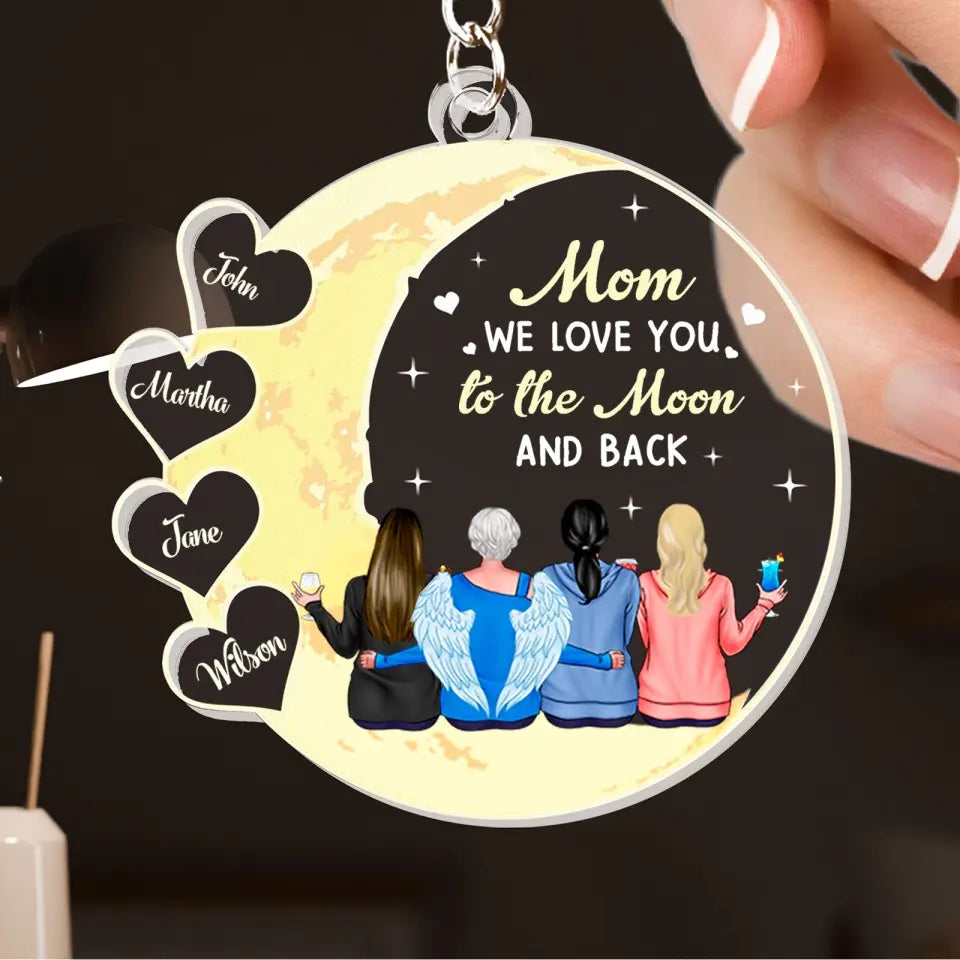 I Love You To The Moon And Back- Personalized Acrylic Keychain