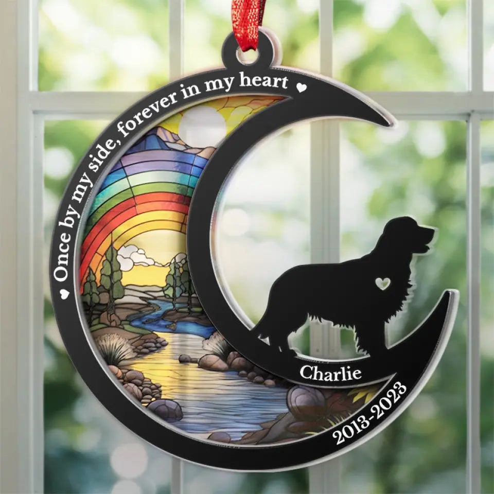 I'll Miss You For The Rest Of Mine - Memorial Personalized Custom Suncatcher Ornament - Acrylic Unique Shaped - Sympathy Gift For Pet Owners, Pet Lovers