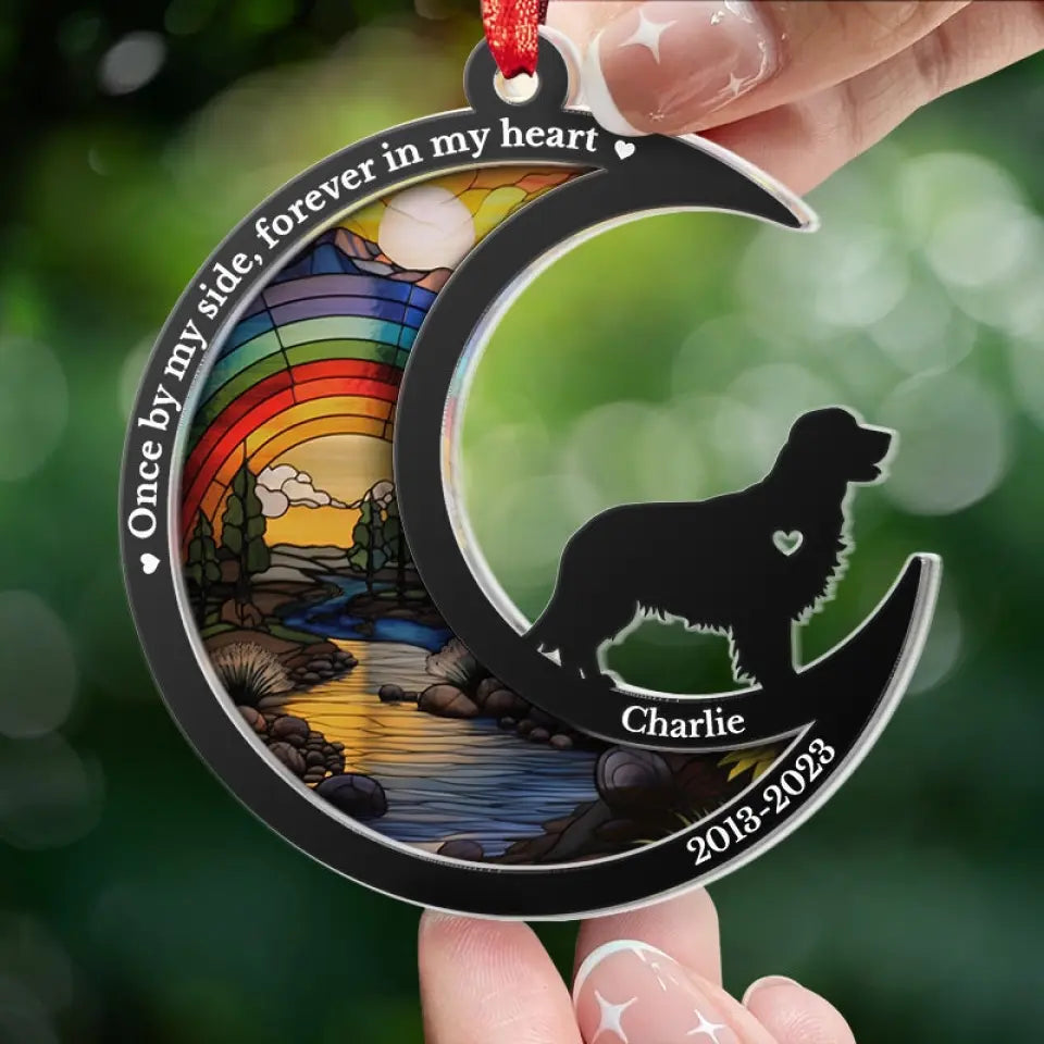 I'll Miss You For The Rest Of Mine - Memorial Personalized Custom Suncatcher Ornament - Acrylic Unique Shaped - Sympathy Gift For Pet Owners, Pet Lovers