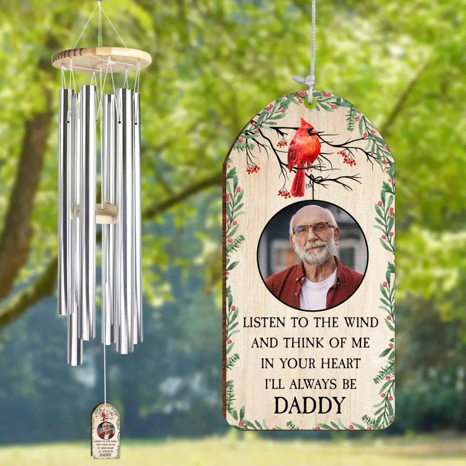 In Your Heart I Will Always Be - Personalized Photo Wind Chimes