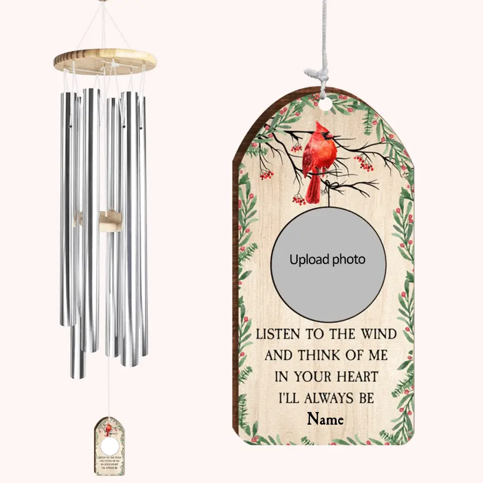 In Your Heart I Will Always Be - Personalized Photo Wind Chimes